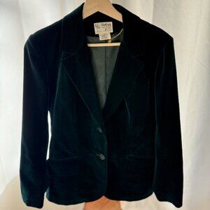 Butterfly Emerald Velvet Blazer
